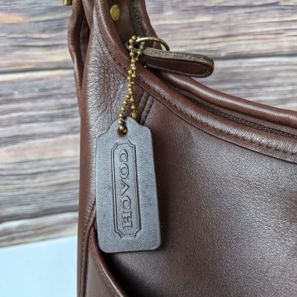 Vintage Coach Duffle 9060 Sac a dark brown Shoulder Bag - Picture 7 of 12